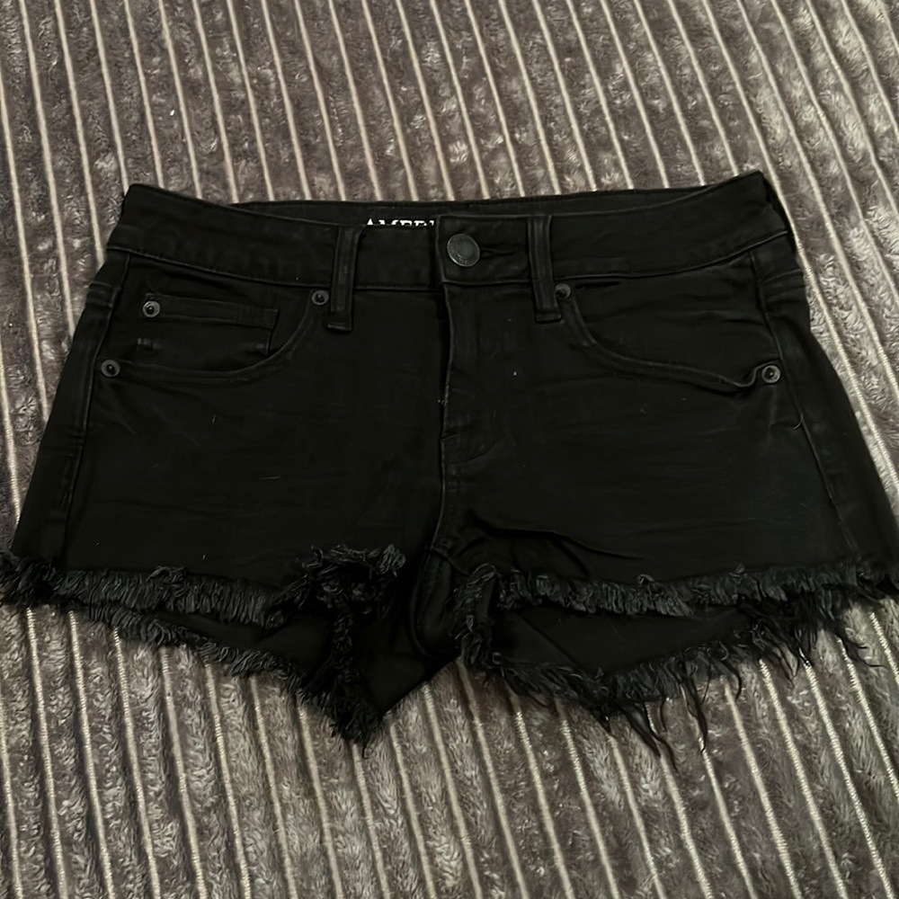 American Eagle Outfitters black denim shorts